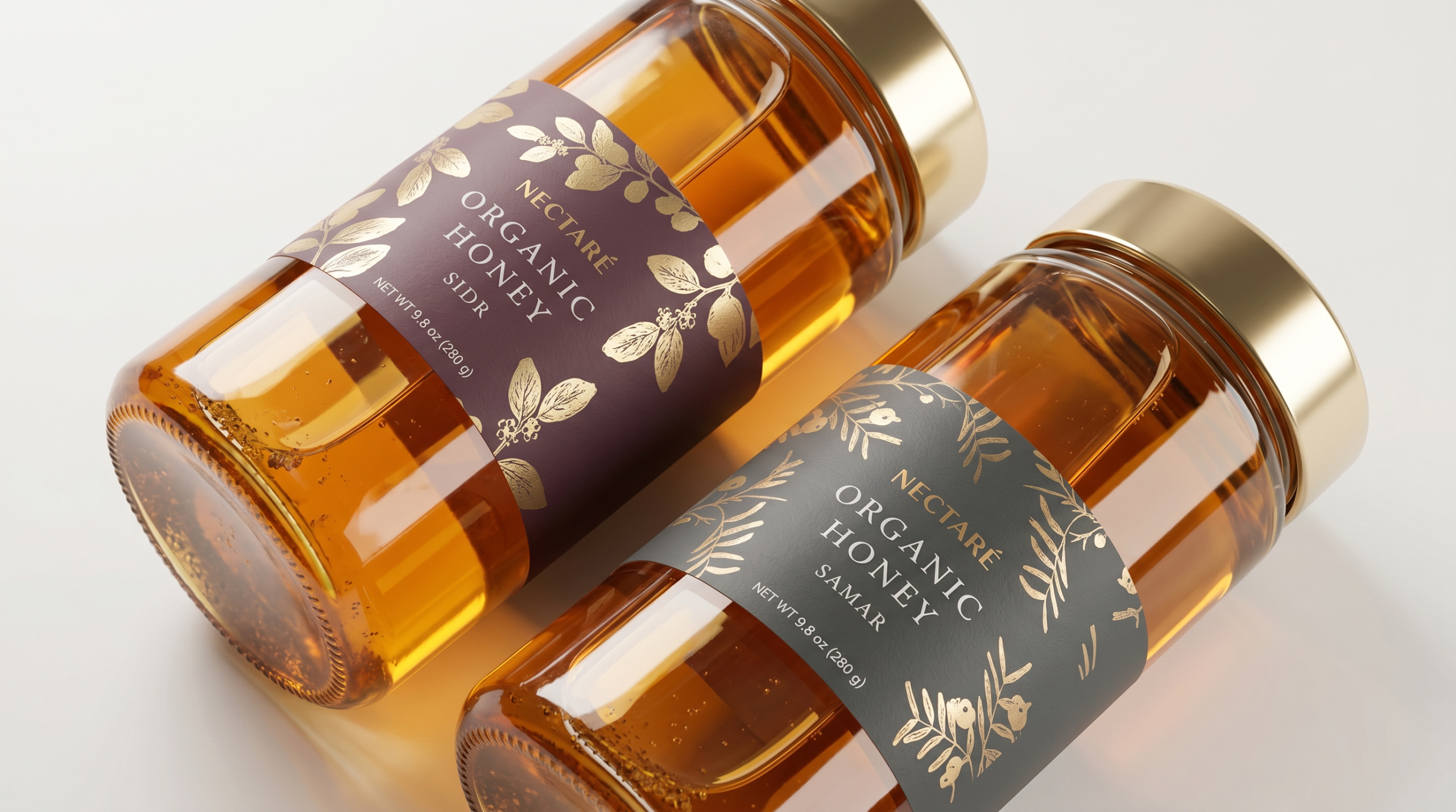 Nectare organic honey packaging